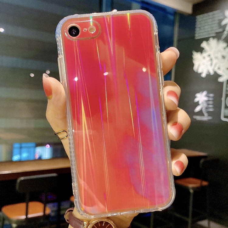 For iPhone SE 2022 / SE 2020 / 8 / 7 IMD Rendering Watercolor Aurora Pattern Shockproof TPU + PC Protective Case