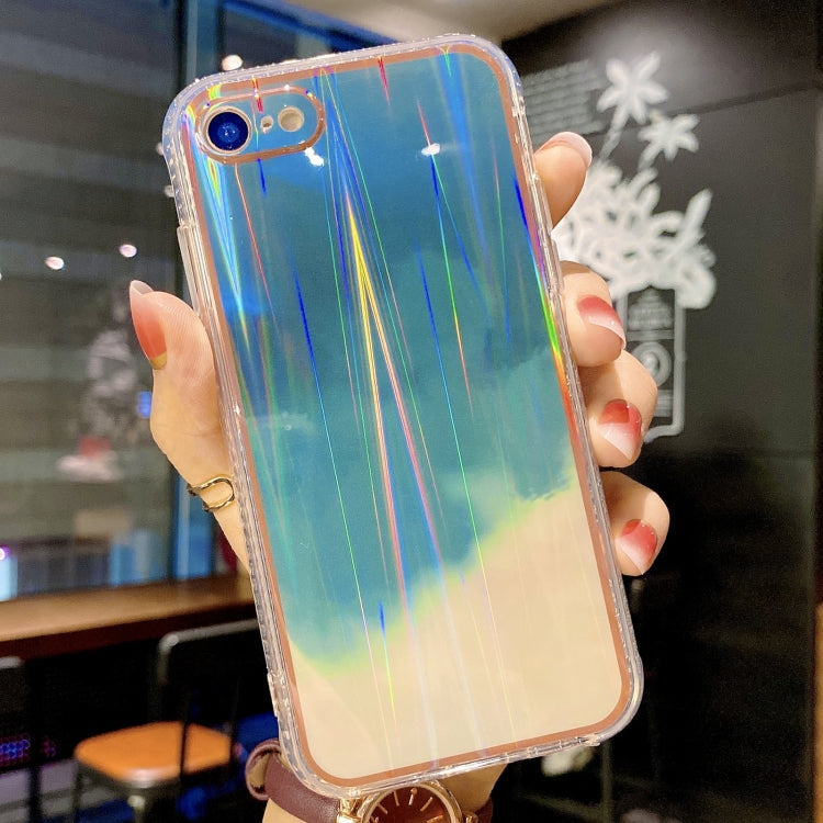 For iPhone SE 2022 / SE 2020 / 8 / 7 IMD Rendering Watercolor Aurora Pattern Shockproof TPU + PC Protective Case