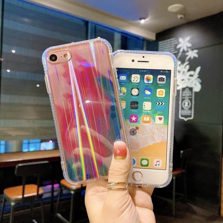 For iPhone SE 2022 / SE 2020 / 8 / 7 IMD Rendering Watercolor Aurora Pattern Shockproof TPU + PC Protective Case