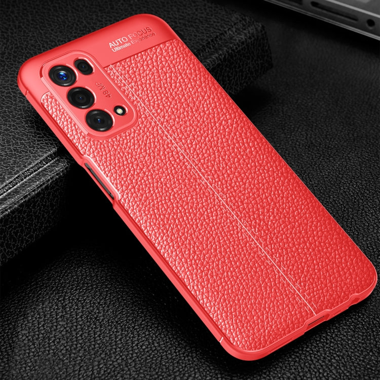 For OPPO A74 5G Litchi Texture TPU Shockproof Case