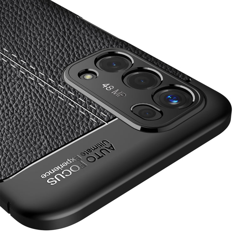 For OPPO A74 5G Litchi Texture TPU Shockproof Case