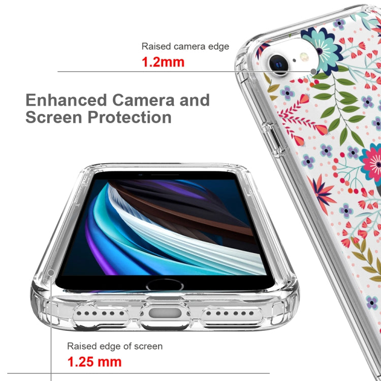 2 in 1 High Transparent Painted Shockproof PC + TPU Protective Case For iPhone 8 Plus / 7 Plus