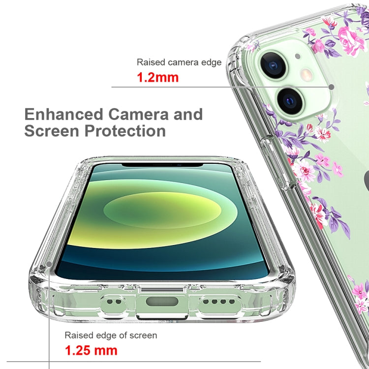 For iPhone 12 mini 2 in 1 High Transparent Painted Shockproof PC + TPU Protective Case