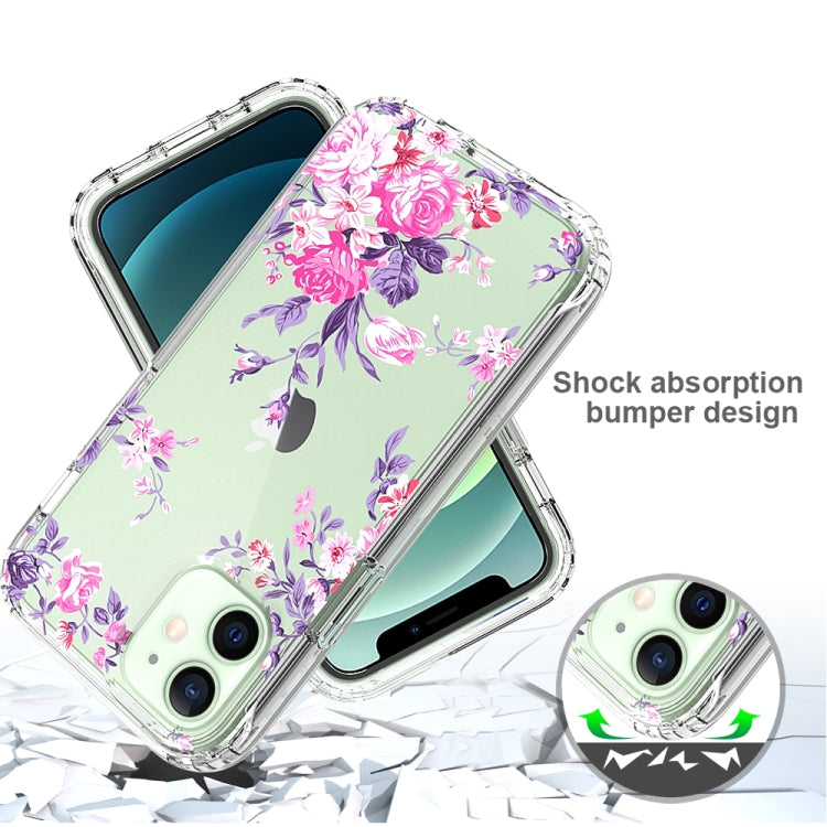 For iPhone 12 mini 2 in 1 High Transparent Painted Shockproof PC + TPU Protective Case