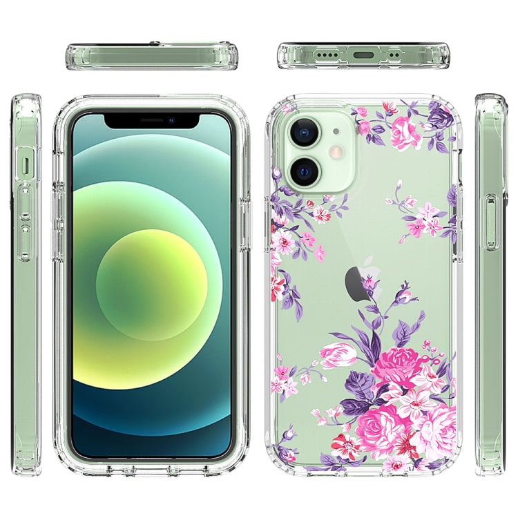 For iPhone 12 mini 2 in 1 High Transparent Painted Shockproof PC + TPU Protective Case