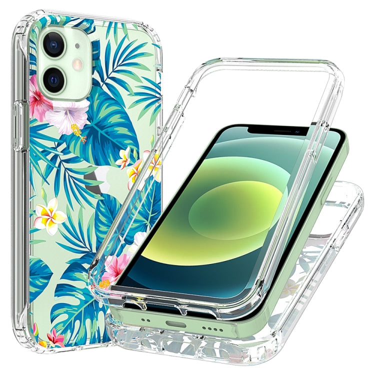For iPhone 12 mini 2 in 1 High Transparent Painted Shockproof PC + TPU Protective Case