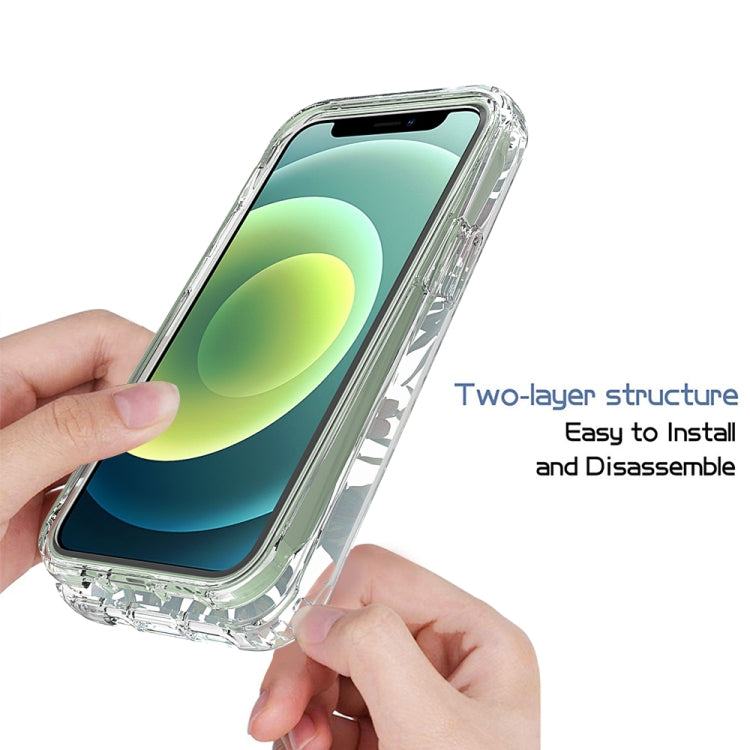 For iPhone 12 mini 2 in 1 High Transparent Painted Shockproof PC + TPU Protective Case
