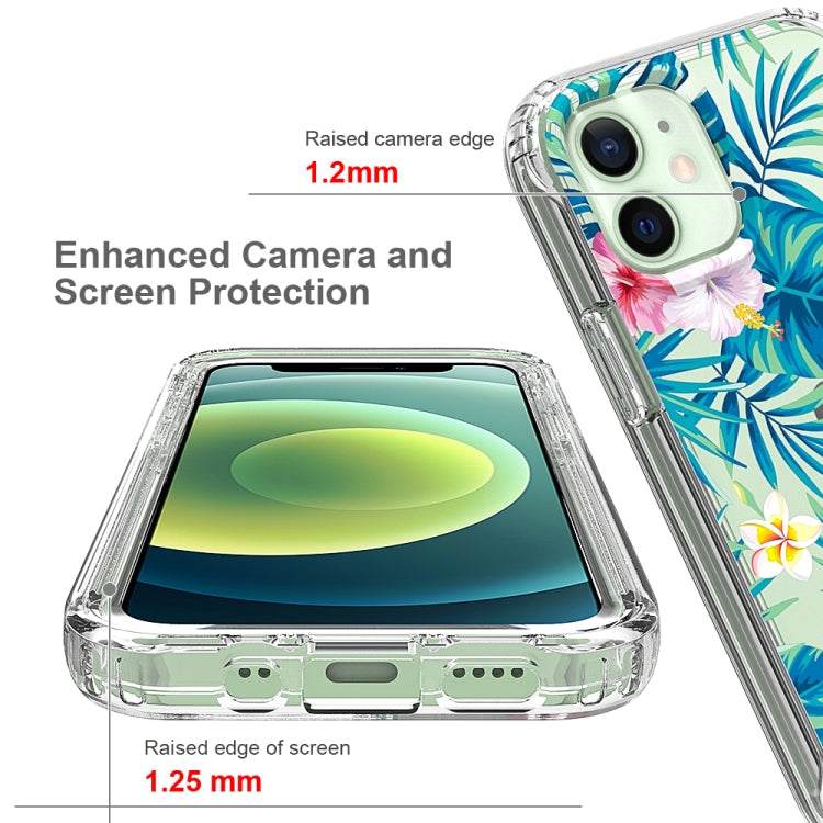 For iPhone 12 mini 2 in 1 High Transparent Painted Shockproof PC + TPU Protective Case