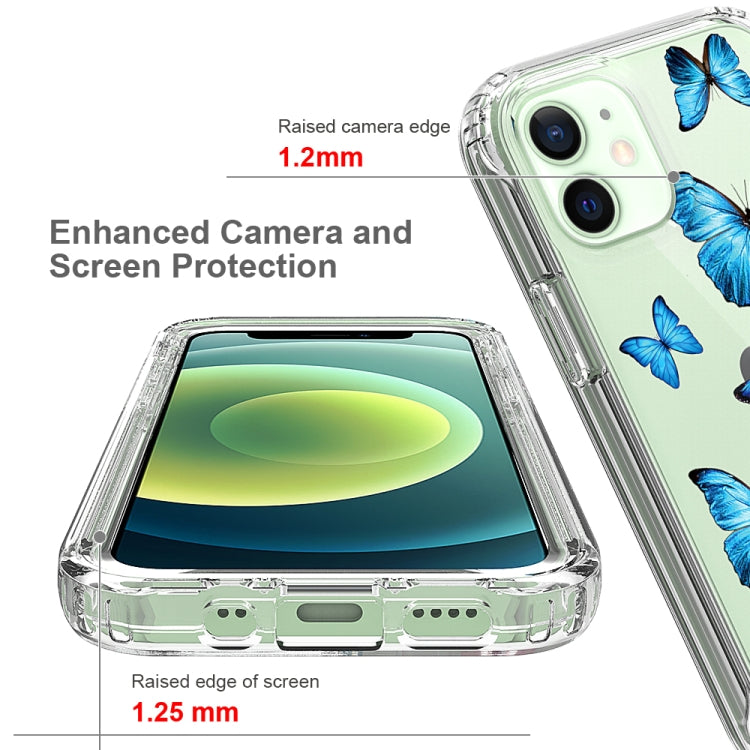 For iPhone 12 mini 2 in 1 High Transparent Painted Shockproof PC + TPU Protective Case