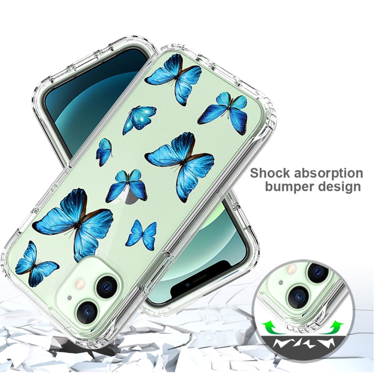 For iPhone 12 mini 2 in 1 High Transparent Painted Shockproof PC + TPU Protective Case