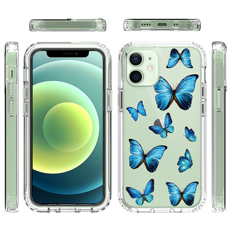 For iPhone 12 mini 2 in 1 High Transparent Painted Shockproof PC + TPU Protective Case