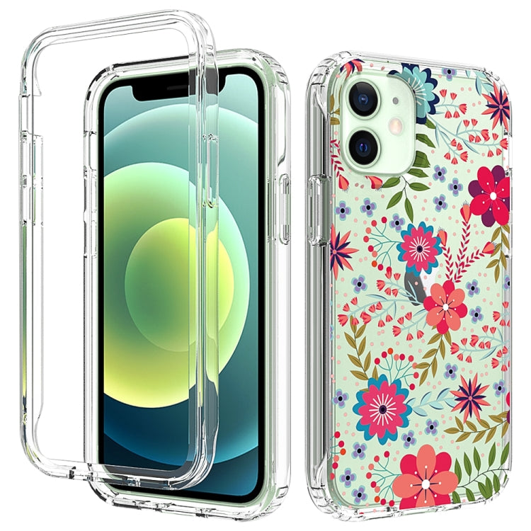 For iPhone 12 mini 2 in 1 High Transparent Painted Shockproof PC + TPU Protective Case
