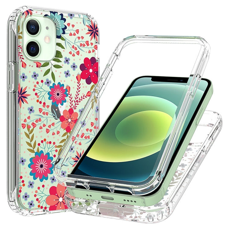 For iPhone 12 mini 2 in 1 High Transparent Painted Shockproof PC + TPU Protective Case
