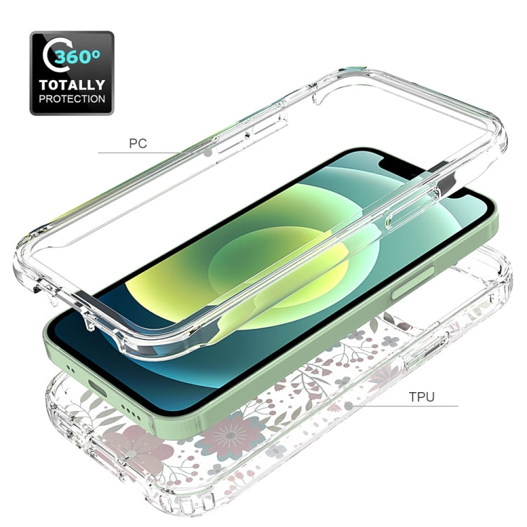 For iPhone 12 mini 2 in 1 High Transparent Painted Shockproof PC + TPU Protective Case