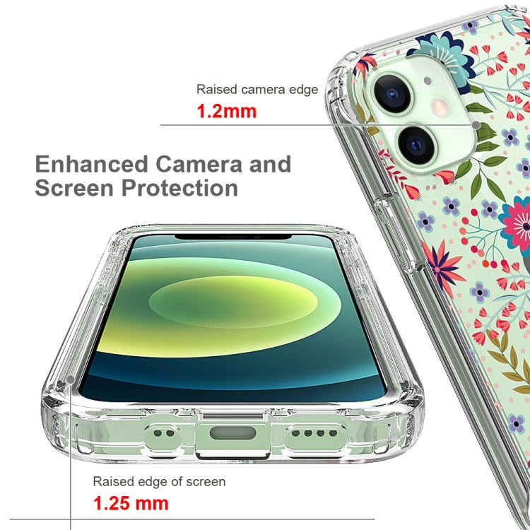 For iPhone 12 mini 2 in 1 High Transparent Painted Shockproof PC + TPU Protective Case