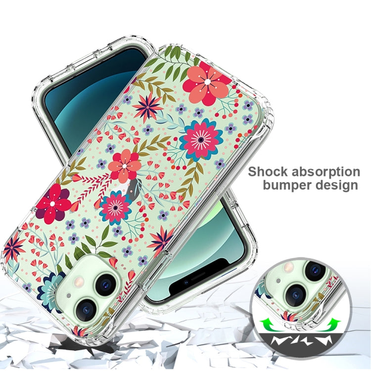 For iPhone 12 mini 2 in 1 High Transparent Painted Shockproof PC + TPU Protective Case