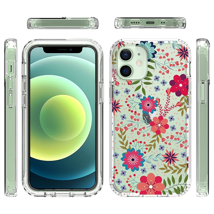 For iPhone 12 mini 2 in 1 High Transparent Painted Shockproof PC + TPU Protective Case