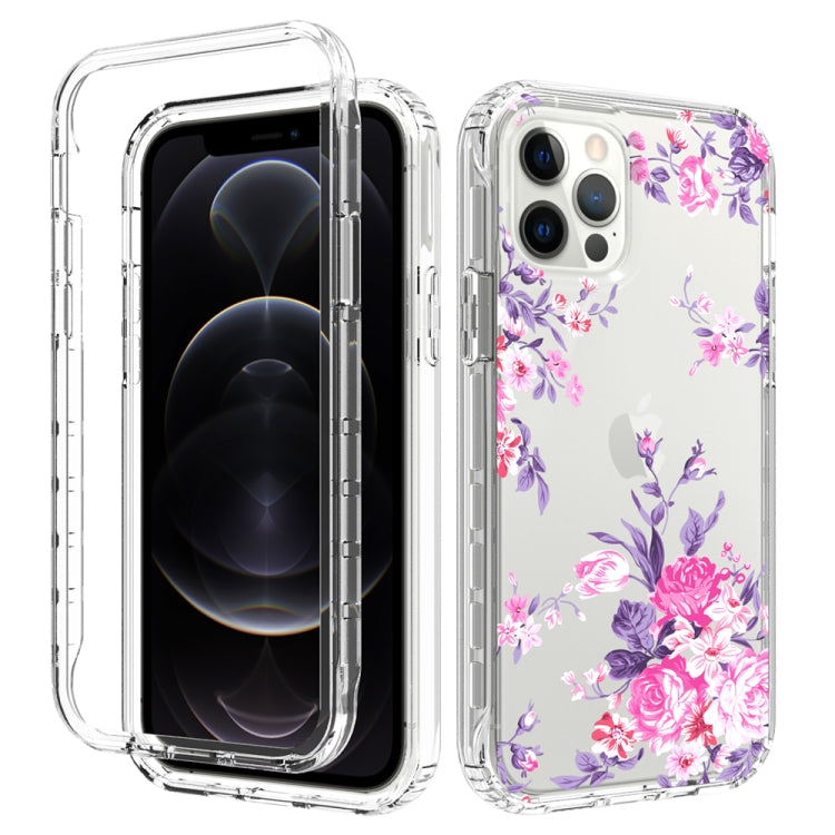 For iPhone 12 / 12 Pro 2 in 1 High Transparent Painted Shockproof PC + TPU Protective Case