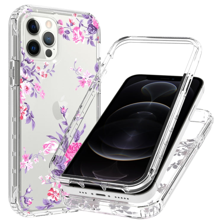 For iPhone 12 / 12 Pro 2 in 1 High Transparent Painted Shockproof PC + TPU Protective Case