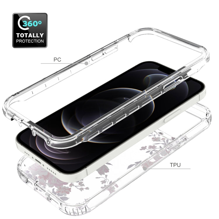 For iPhone 12 / 12 Pro 2 in 1 High Transparent Painted Shockproof PC + TPU Protective Case