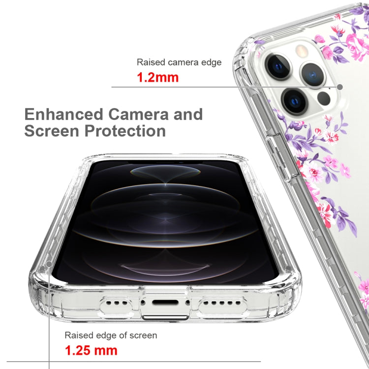 For iPhone 12 / 12 Pro 2 in 1 High Transparent Painted Shockproof PC + TPU Protective Case