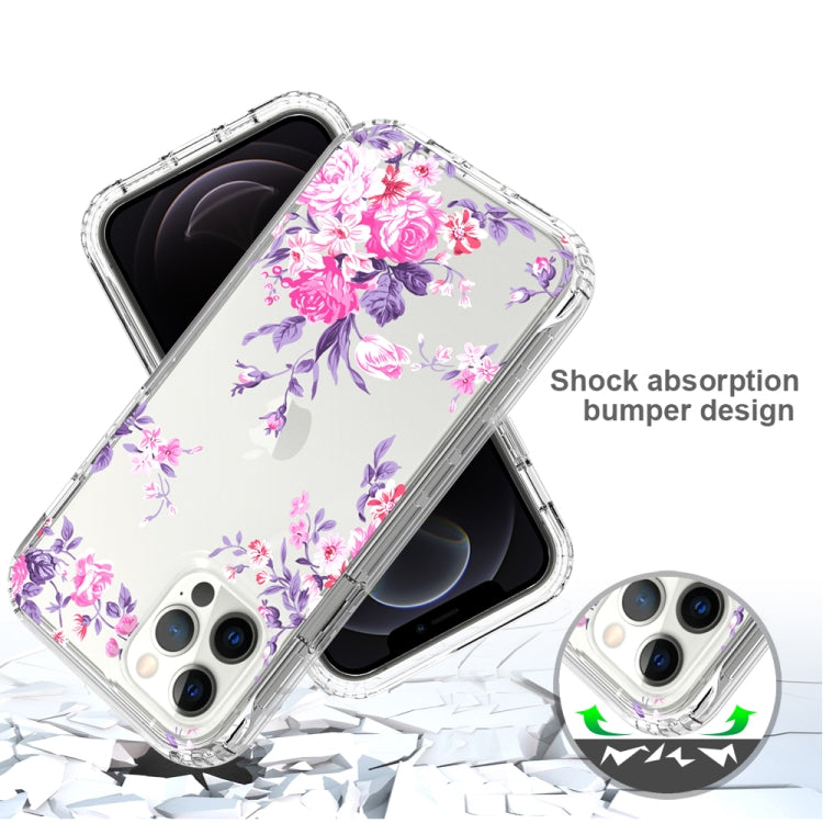 For iPhone 12 / 12 Pro 2 in 1 High Transparent Painted Shockproof PC + TPU Protective Case