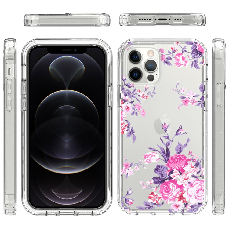 For iPhone 12 / 12 Pro 2 in 1 High Transparent Painted Shockproof PC + TPU Protective Case
