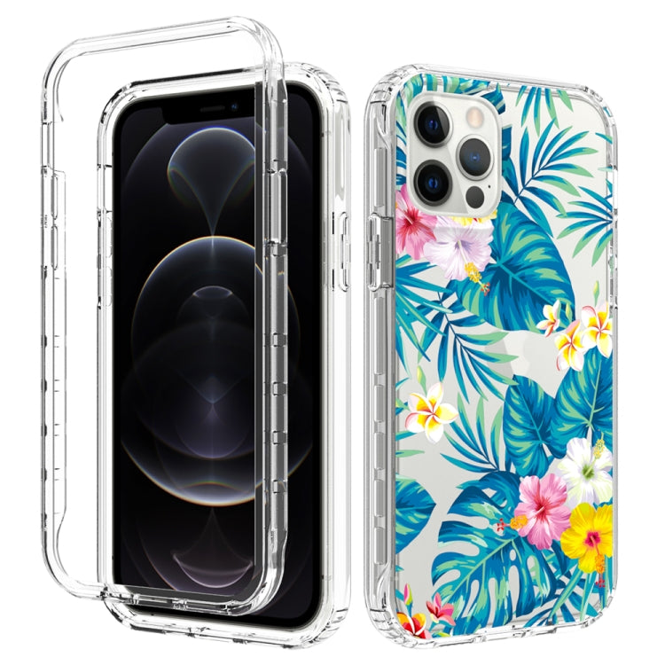For iPhone 12 / 12 Pro 2 in 1 High Transparent Painted Shockproof PC + TPU Protective Case