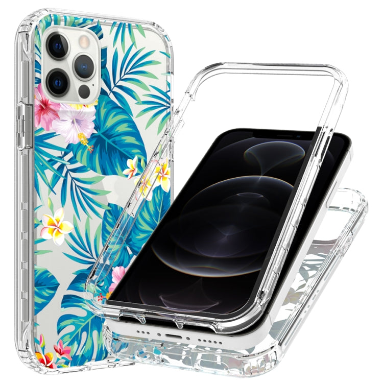 For iPhone 12 / 12 Pro 2 in 1 High Transparent Painted Shockproof PC + TPU Protective Case
