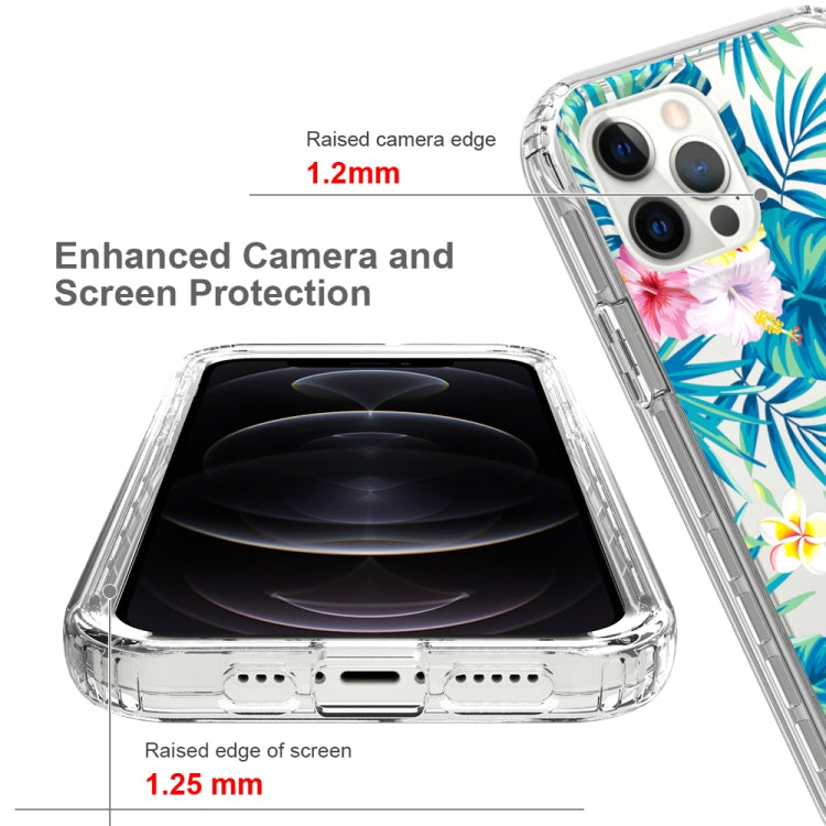 For iPhone 12 / 12 Pro 2 in 1 High Transparent Painted Shockproof PC + TPU Protective Case