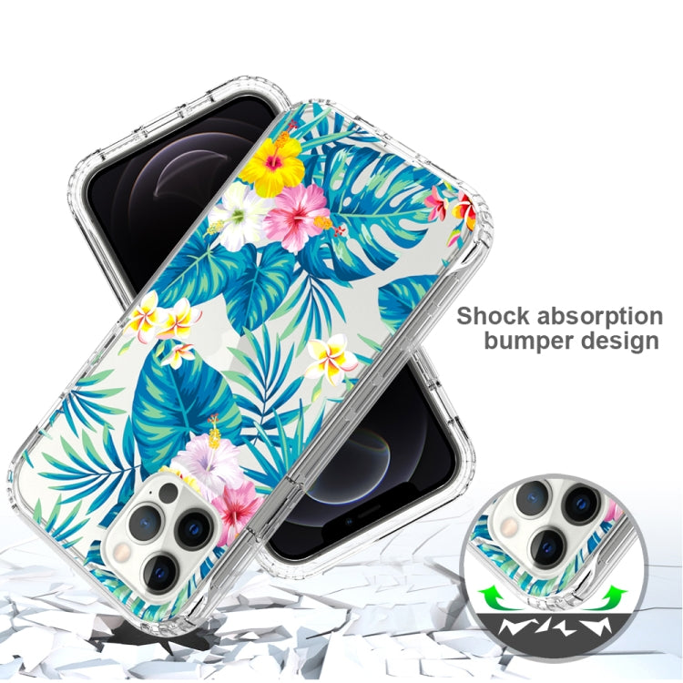 For iPhone 12 / 12 Pro 2 in 1 High Transparent Painted Shockproof PC + TPU Protective Case