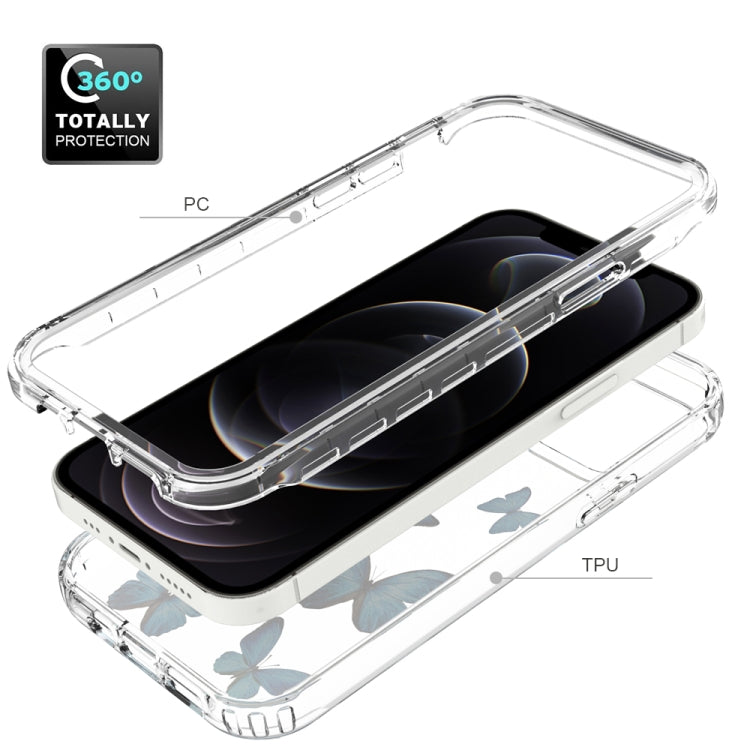For iPhone 12 / 12 Pro 2 in 1 High Transparent Painted Shockproof PC + TPU Protective Case