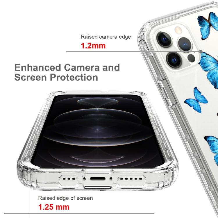 For iPhone 12 / 12 Pro 2 in 1 High Transparent Painted Shockproof PC + TPU Protective Case