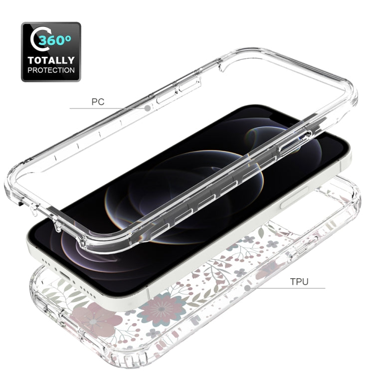 For iPhone 12 / 12 Pro 2 in 1 High Transparent Painted Shockproof PC + TPU Protective Case