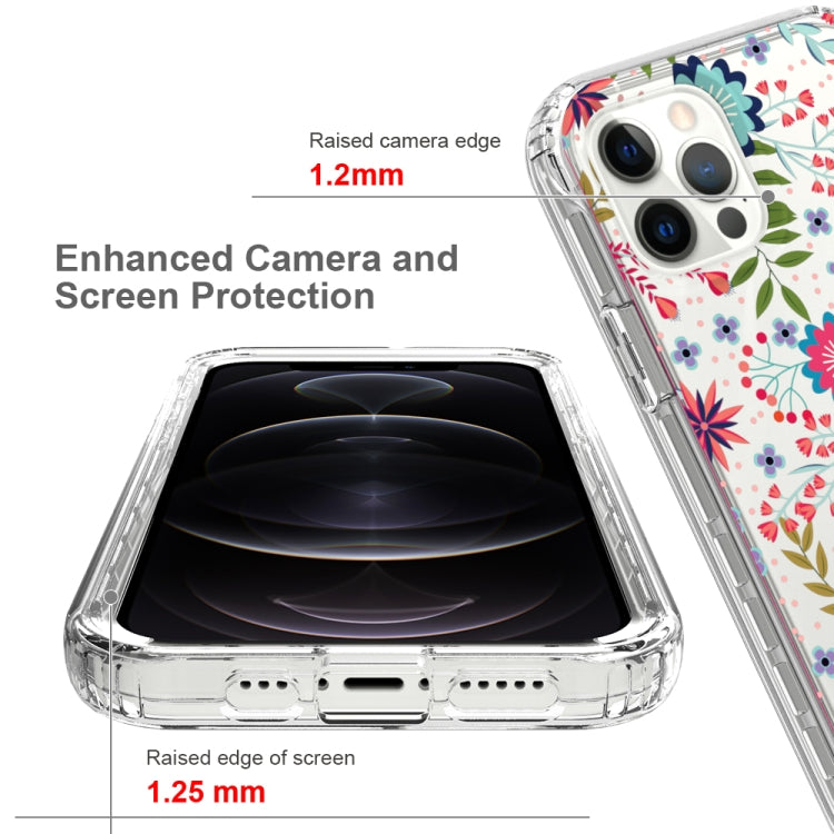 For iPhone 12 / 12 Pro 2 in 1 High Transparent Painted Shockproof PC + TPU Protective Case
