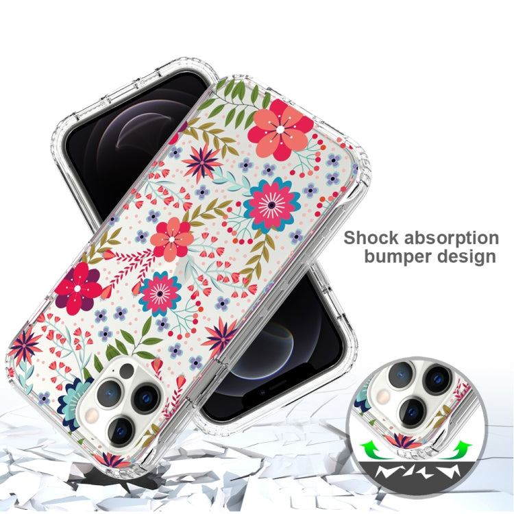 For iPhone 12 / 12 Pro 2 in 1 High Transparent Painted Shockproof PC + TPU Protective Case