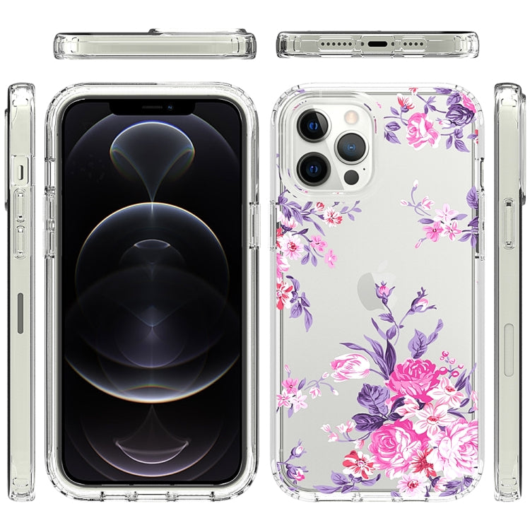 For iPhone 12 Pro Max 2 in 1 High Transparent Painted Shockproof PC + TPU Protective Case