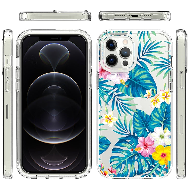 For iPhone 12 Pro Max 2 in 1 High Transparent Painted Shockproof PC + TPU Protective Case