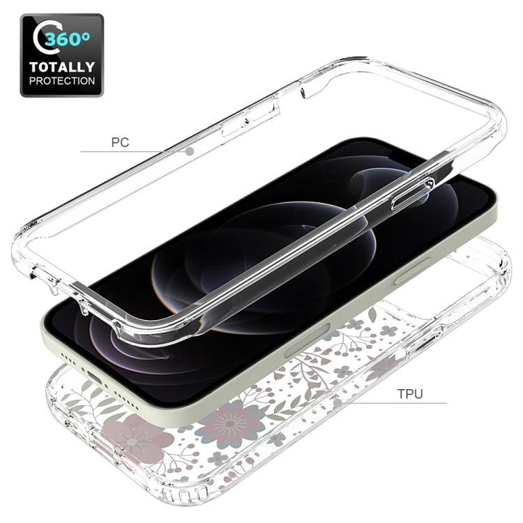 For iPhone 12 Pro Max 2 in 1 High Transparent Painted Shockproof PC + TPU Protective Case