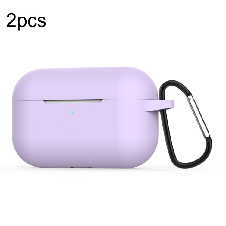 For Apple AirPods Pro 2pcs Wireless Earphone Silicone Protective Case with Hook