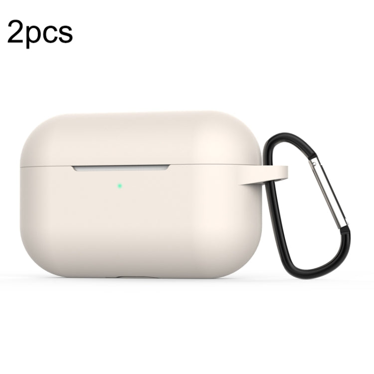 For Apple AirPods Pro 2pcs Wireless Earphone Silicone Protective Case with Hook