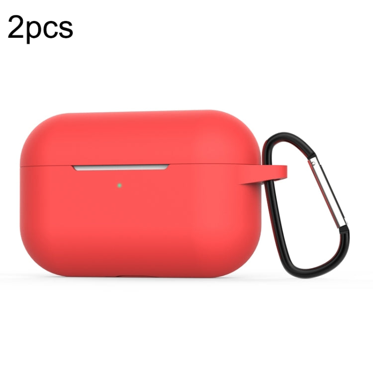 For Apple AirPods Pro 2pcs Wireless Earphone Silicone Protective Case with Hook