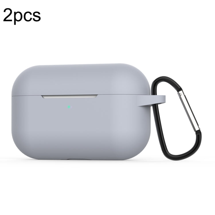 For Apple AirPods Pro 2pcs Wireless Earphone Silicone Protective Case with Hook