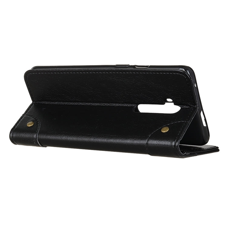 For Oneplus 7T Pro Copper Buckle Nappa Texture Horizontal Flip Leather Case with Holder & Card Slots & Wallet