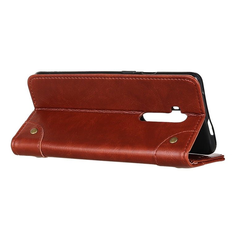 For Oneplus 7T Pro Copper Buckle Nappa Texture Horizontal Flip Leather Case with Holder & Card Slots & Wallet