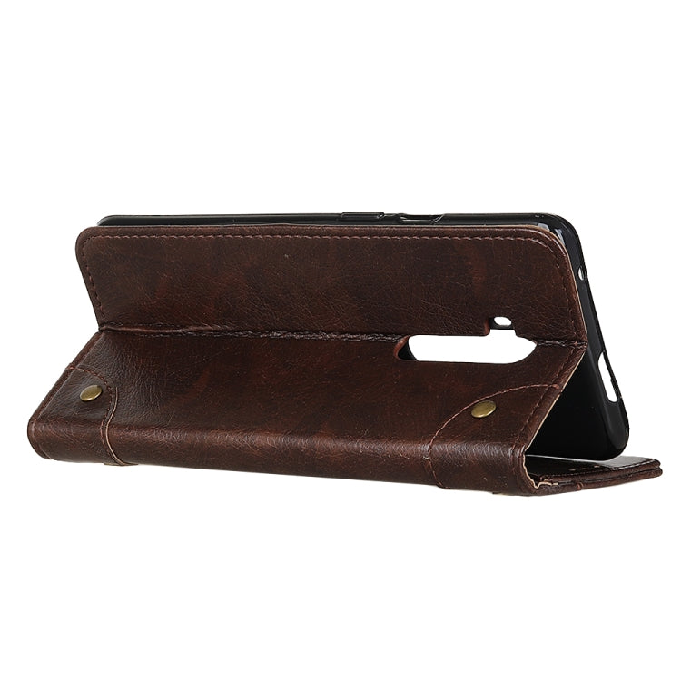For Oneplus 7T Pro Copper Buckle Nappa Texture Horizontal Flip Leather Case with Holder & Card Slots & Wallet