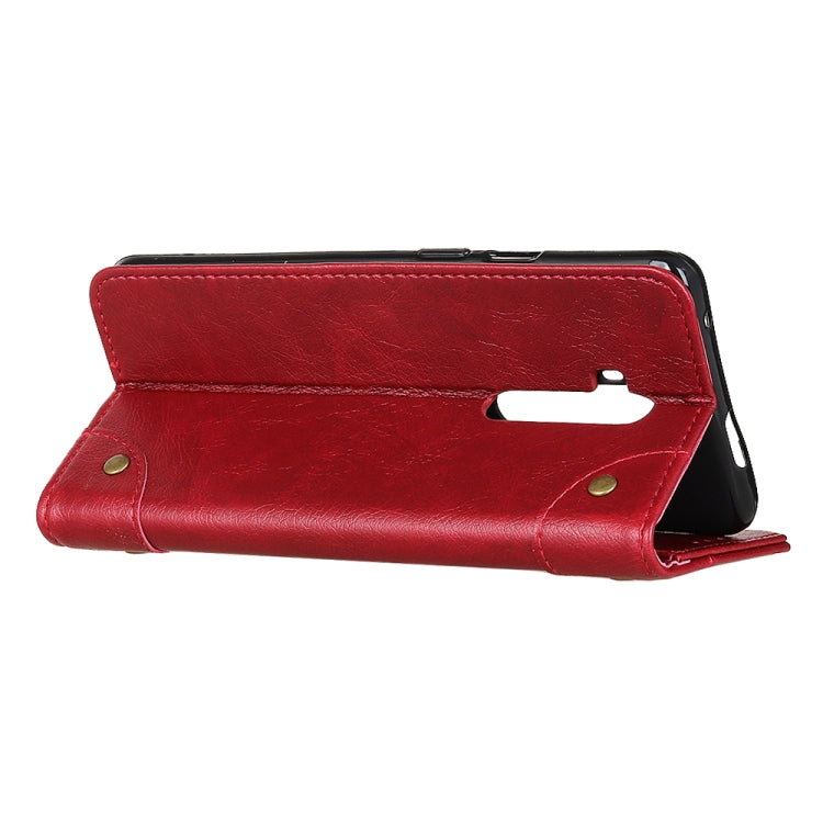 For Oneplus 7T Pro Copper Buckle Nappa Texture Horizontal Flip Leather Case with Holder & Card Slots & Wallet