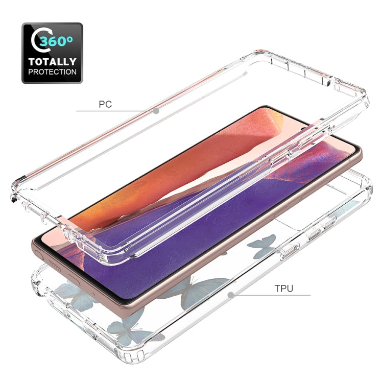 For Samsung Galaxy Note20 2 in 1 High Transparent Painted Shockproof PC + TPU Protective Case
