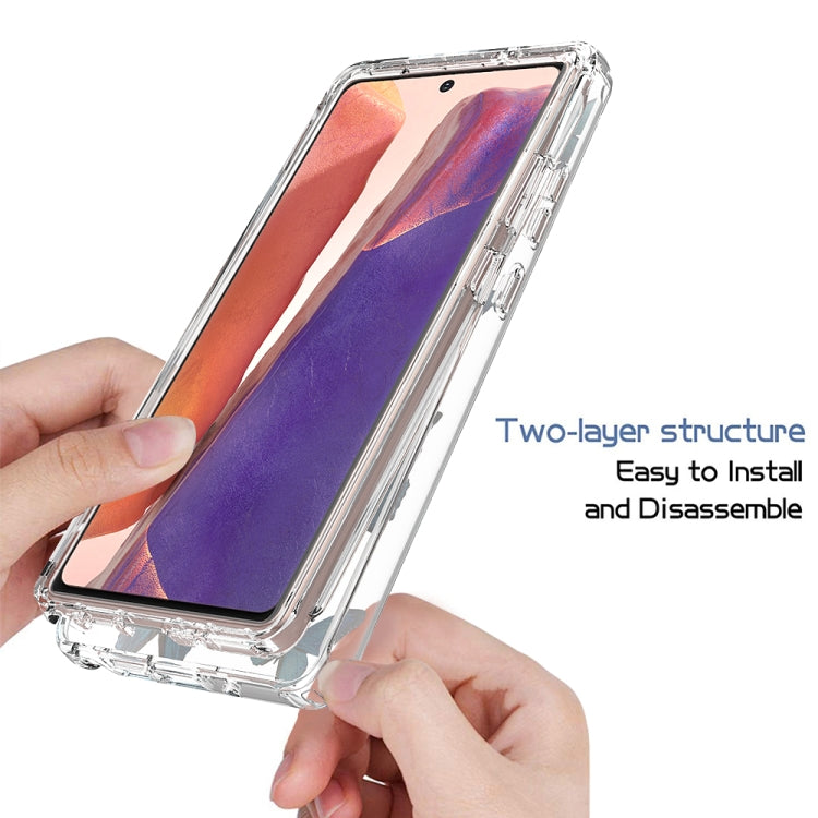 For Samsung Galaxy Note20 2 in 1 High Transparent Painted Shockproof PC + TPU Protective Case
