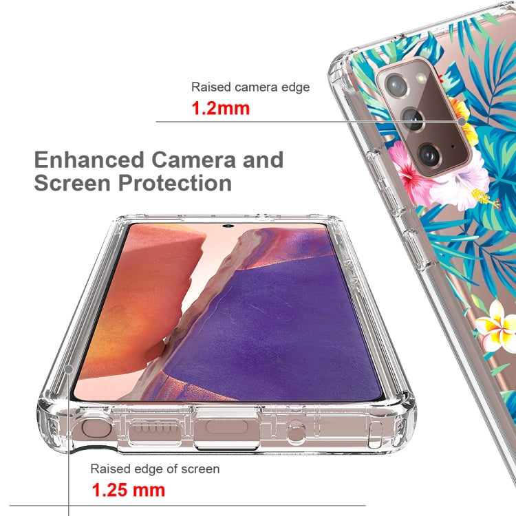 For Samsung Galaxy Note20 2 in 1 High Transparent Painted Shockproof PC + TPU Protective Case